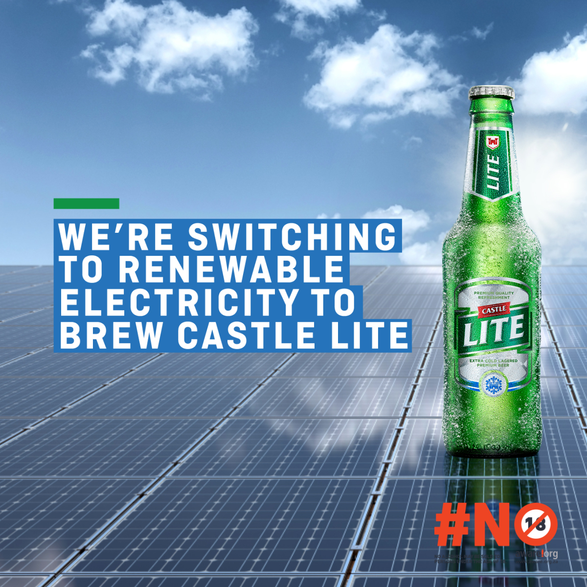 CASTLE LITE IS SWITCHING TO BREW IT’S REFRESHING BEER WITH RENEWABLE ELECTRICITY