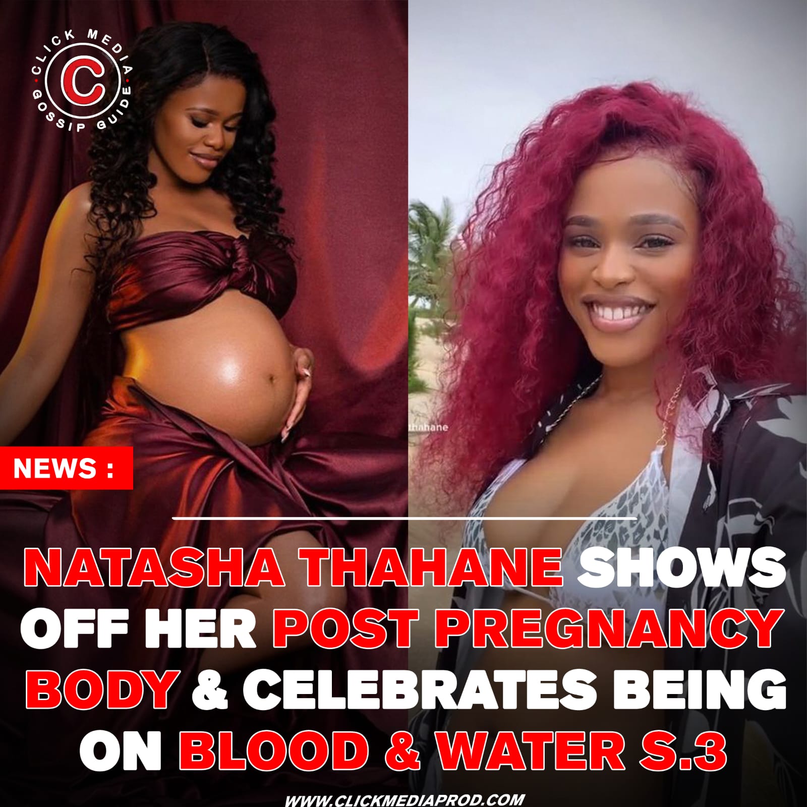 Natasha Thahane Shows Off Her Post Pregnancy Body & Celebrates Being On ‘Blood & Water Season 3