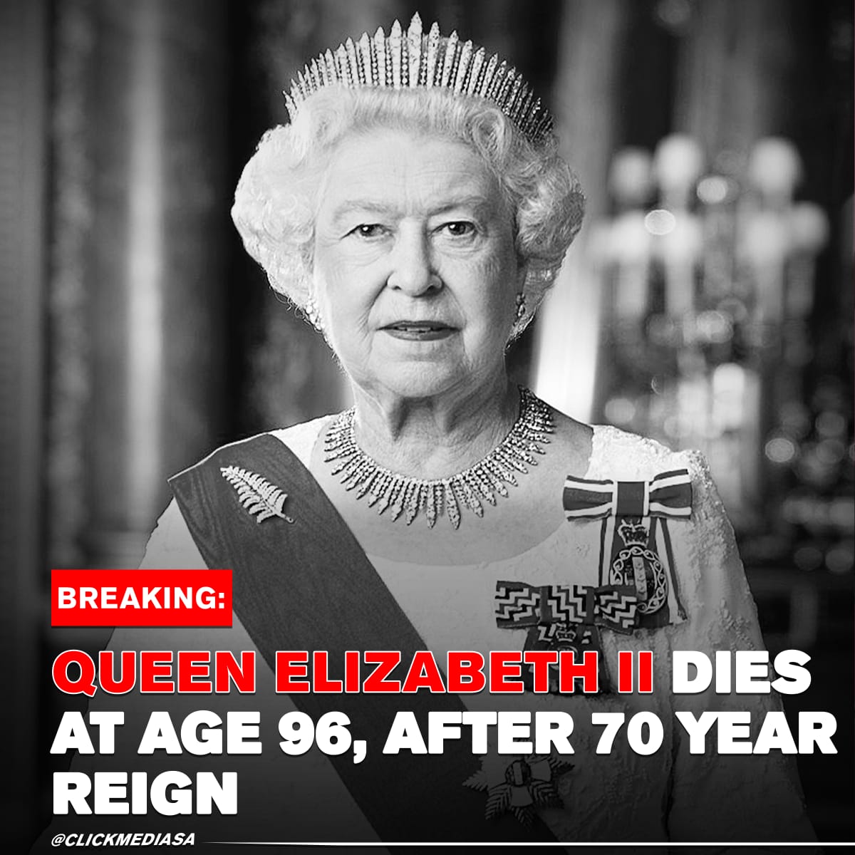 Queen Elizabeth II Dies At Age 96, After 70 yYear Reign making Her The Longest Monarch